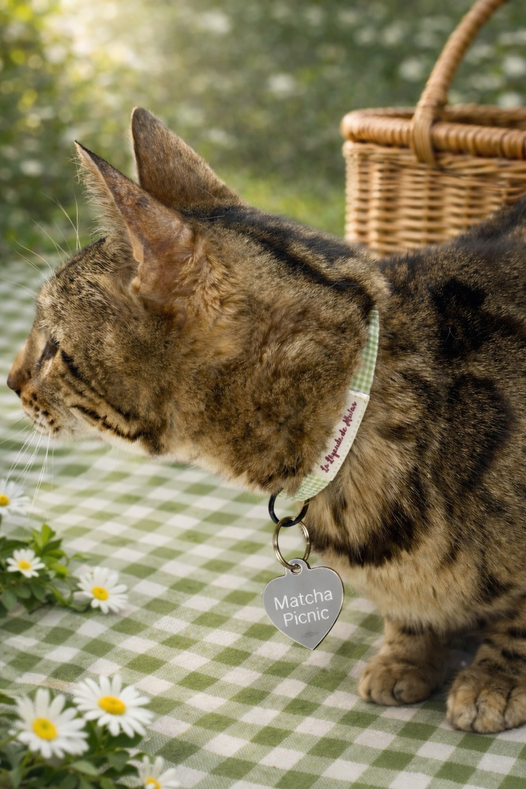 Collier chat sécuritaire - Matcha Picnic🍵